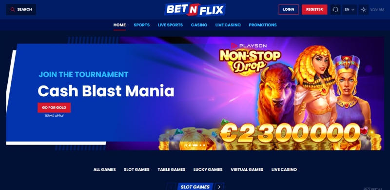BetNFlix Review Homepage