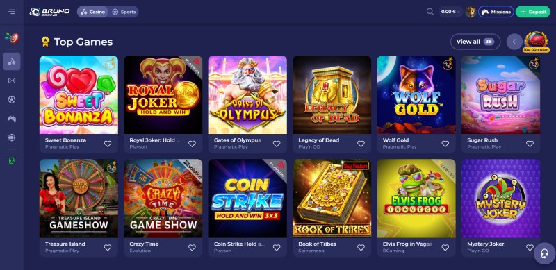 Bruno Casino Games