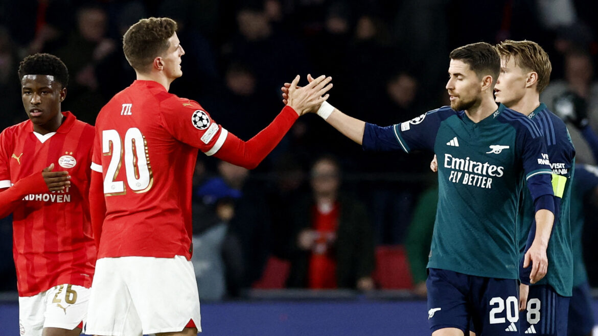 PSV en Arsenal spelers Credit: Beinsports